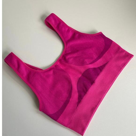 FABLETICS SPORT BRA SEAMLESS HOT PINK REVERSIBLE SZ S GYM PILATES ATHLEISURE - Picture 15 of 16